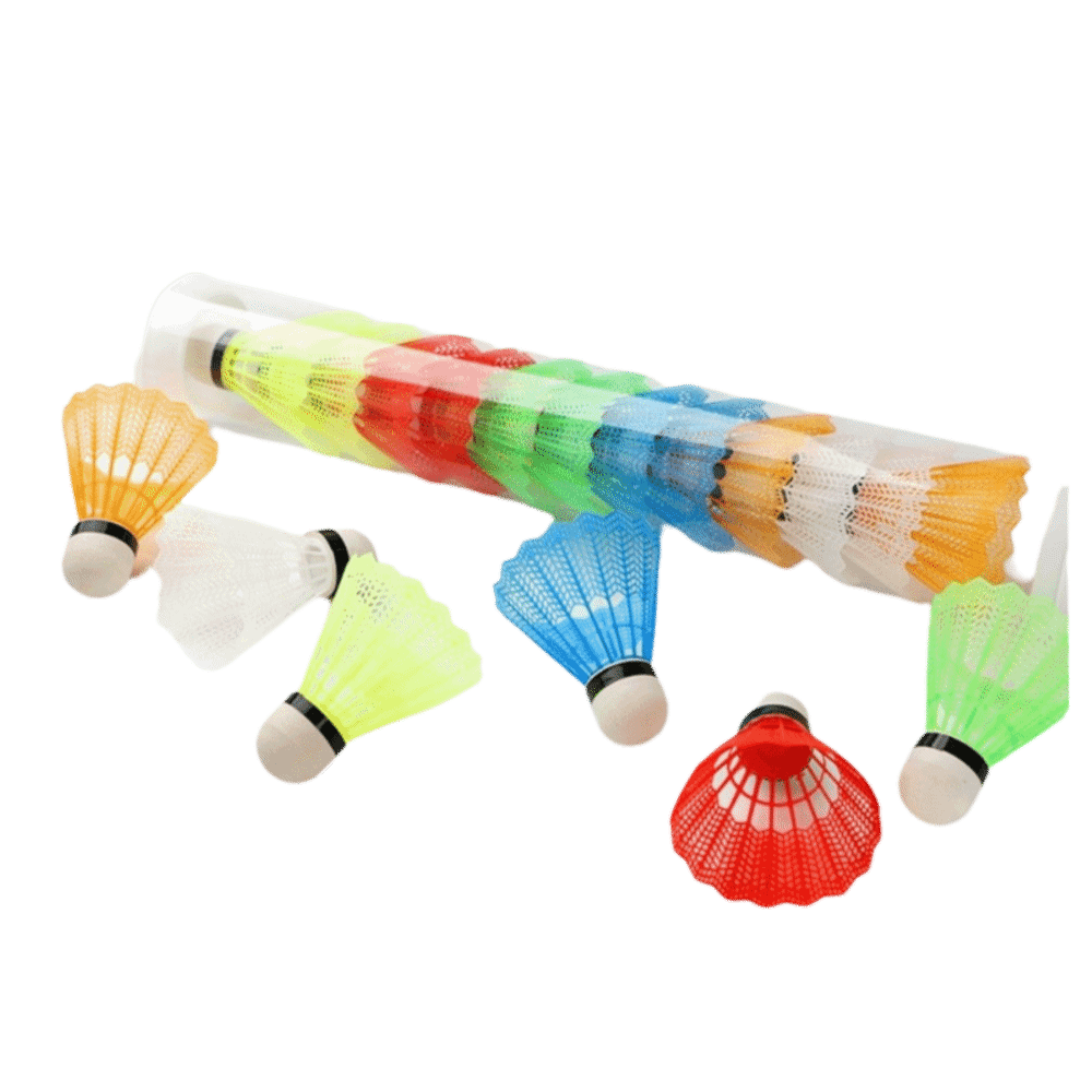 Badminton Nylon Shuttlecock - 12pcs Multi-Colored Nylon Shuttlecocks Uniform Flight