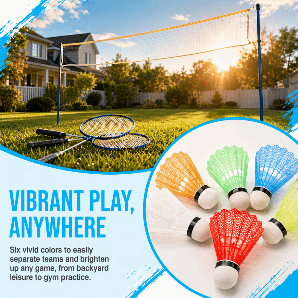 12pcs Multi-Colored Nylon Shut - Badminton Nylon Shuttlecock recension och pris