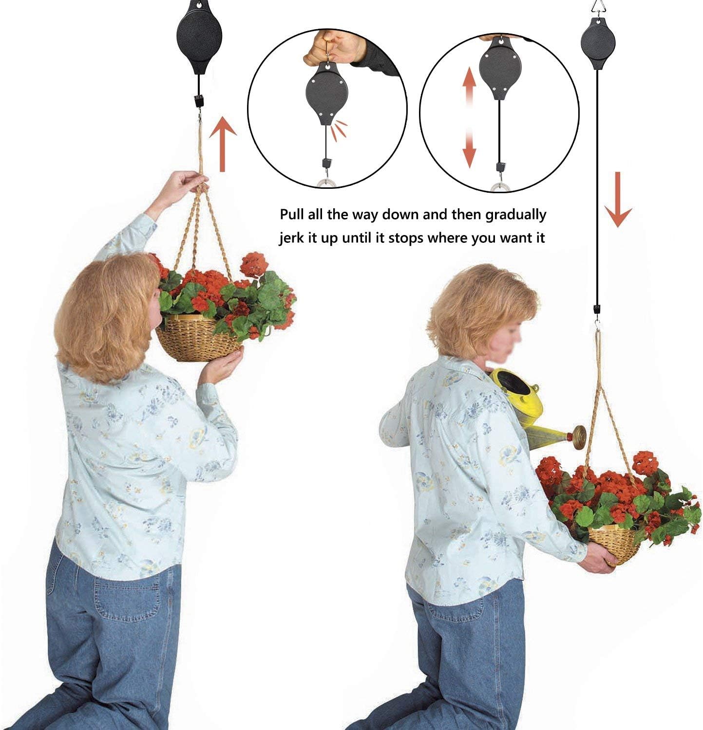 Retractable Plant Pulley Hangi - String Tension Clip recension och pris