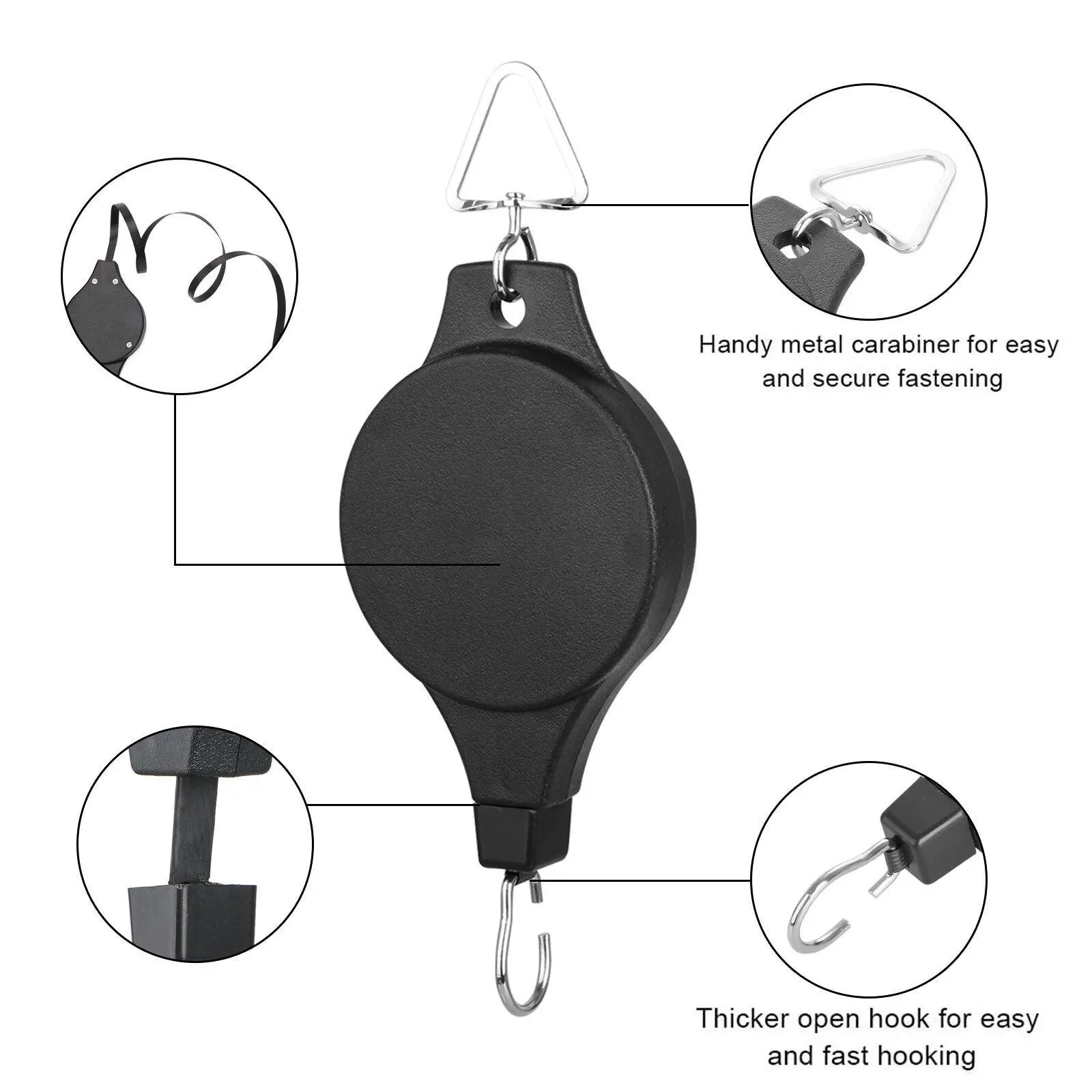 Retractable Plant Pulley Hangi - String Tension Clip recension och pris