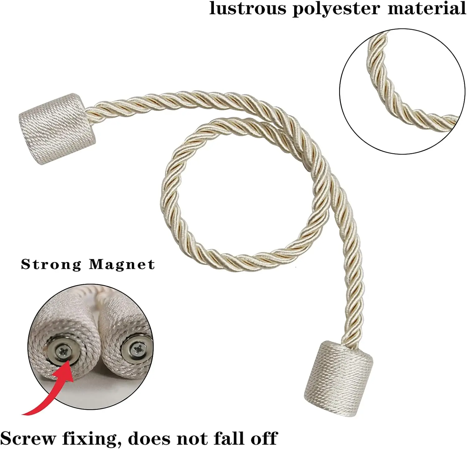 4Pc Columnar Curtain Rope Tieb - String Tension Clip recension och pris