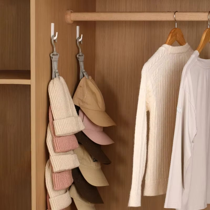 Wardrobe Hat Rack Hanging Rope - String Tension Clip recension och pris