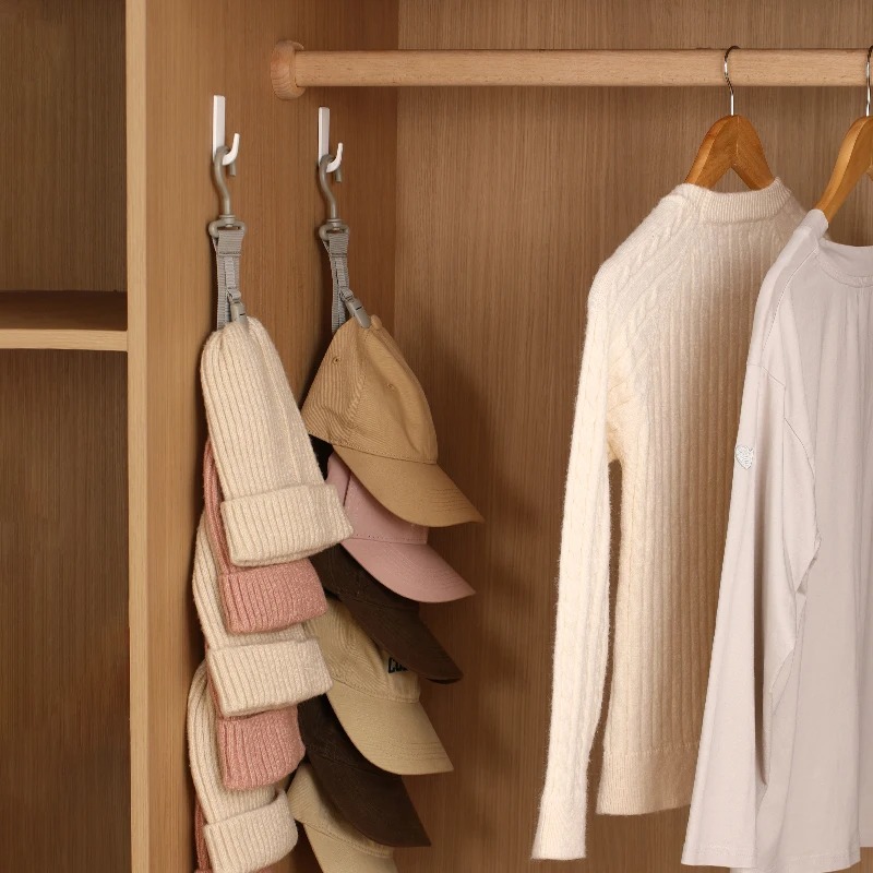 Wardrobe Hat Rack Hanging Rope - String Tension Clip recension och pris