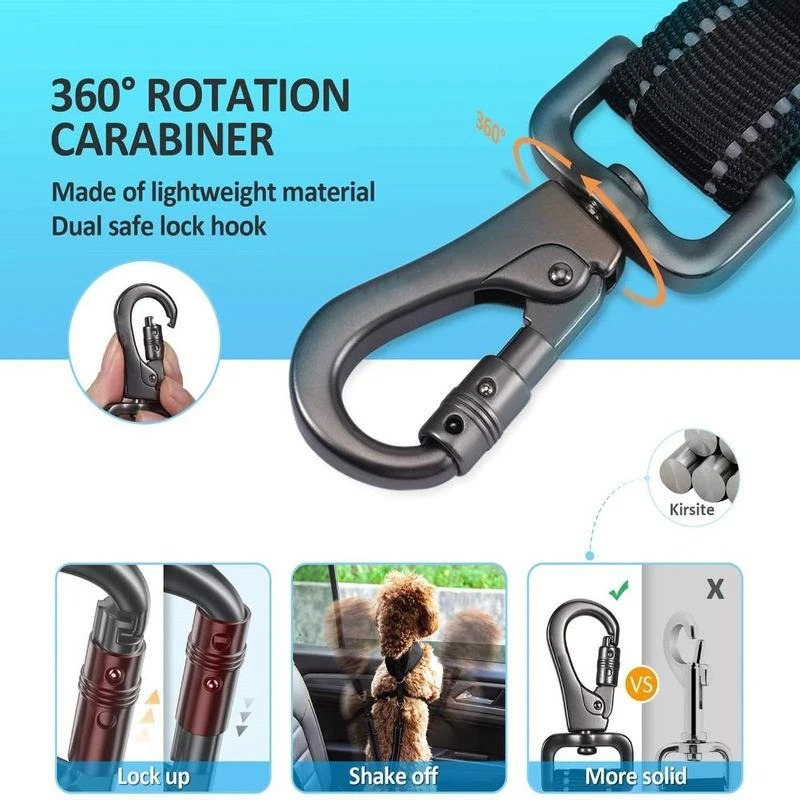 3 In 1 Pet Dog Car Seat Belt N - String Tension Clip recension och pris