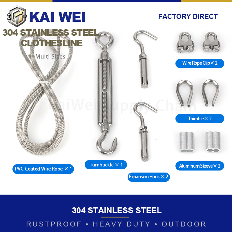 KAIWEI PVC Coated 304 Stainles - String Tension Clip recension och pris